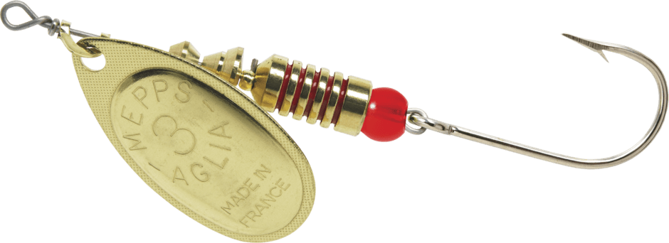 Mepps B2SS-GOLD Aglia In-Line Spinner #2 1/6oz Siwash Hook Gold