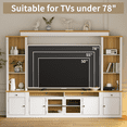 thumbnail image 5 of Modern Wall Unit TV Stand with Bookshelf & Wine Cabinet, Large Entertainment Center with Open Shelves for TVs up to 78", White Living Room Media Console & Display Cabinet, 5 of 8