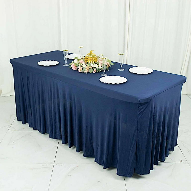 Navy 8ft, spandex table covers (6) outlet