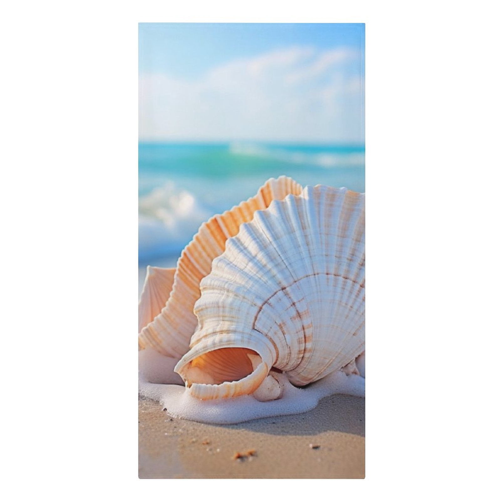 Beach Seashell Coastal Florida Beach Towels Thin Quick Fast Dry Super Absorbent Microfiber Sand Free Nautical Coastal Blanket Or Bath Towel for Travel Sports Bath Swimming Pool 30x60 inch