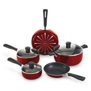 WearEver Red Radiance 10-Piece Cookware Set, 23122