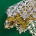 thumbnail image 5 of Snowflake Placemats Set of 6 Gold Laminated Metallic Vinyl Round 15 inch Diameter Festival Table Decorations for Holiday Party Feast Come (Silver, 6PCS), 5 of 7