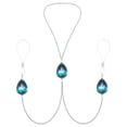 thumbnail image 1 of Mistayd Non Piercing Nipple Jewelry With Choker Fake Nipple Piercing Chains Crystal Teardrop Nipple Rings, 1 of 4