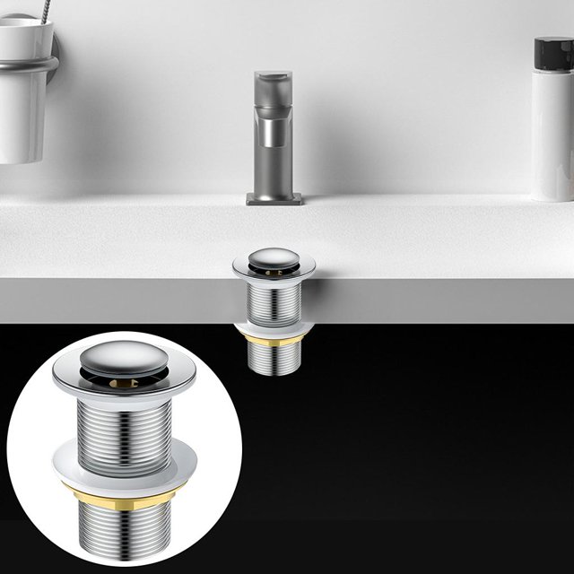 Válvula universal G1 de 1/4 pulgadas, accesorio de drenaje para fregadero/lavabo, válvula de drenaje de válvula Click , válvula de drenaje desbordamiento perfecl Drenaje del lavamanos