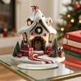 thumbnail image 4 of Taicans ‌7.8in Acrylic Christmas Tree with Snow House & Gifts - Mini Holiday Decor,2D Tabletop Ornament,Winter Wonderland Scene,Perfect Christmas Gift, 4 of 5