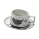 thumbnail image 4 of Juego de taza de té y platillo de cerámica estilo vintage, único, elegante y versátil. Blanco, 4 of 9