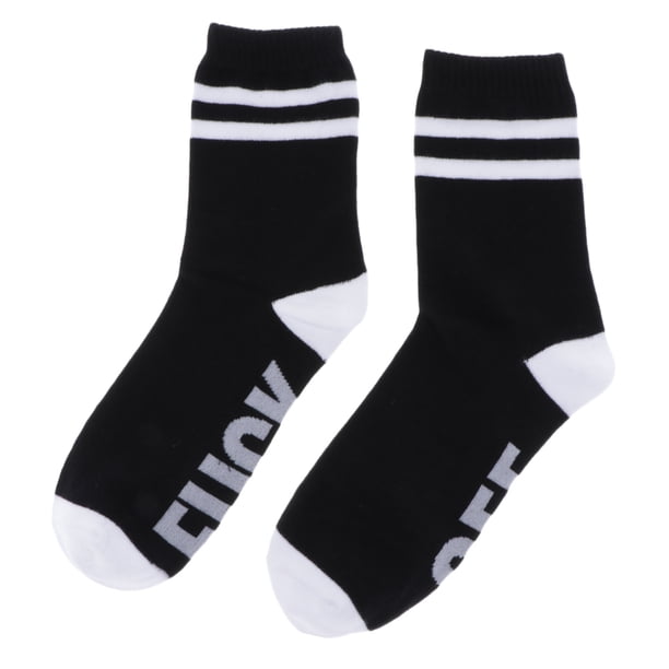 Calcetines deportivos Macarena con letras OFF color blanco 1 par