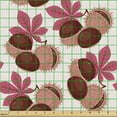 thumbnail image 2 of Ambesonne Exotic Fabric by the Yard Upholstery, Chestnut Autumn Woods, 5 Yards, Pink Redbrown and Blush, 2 of 5