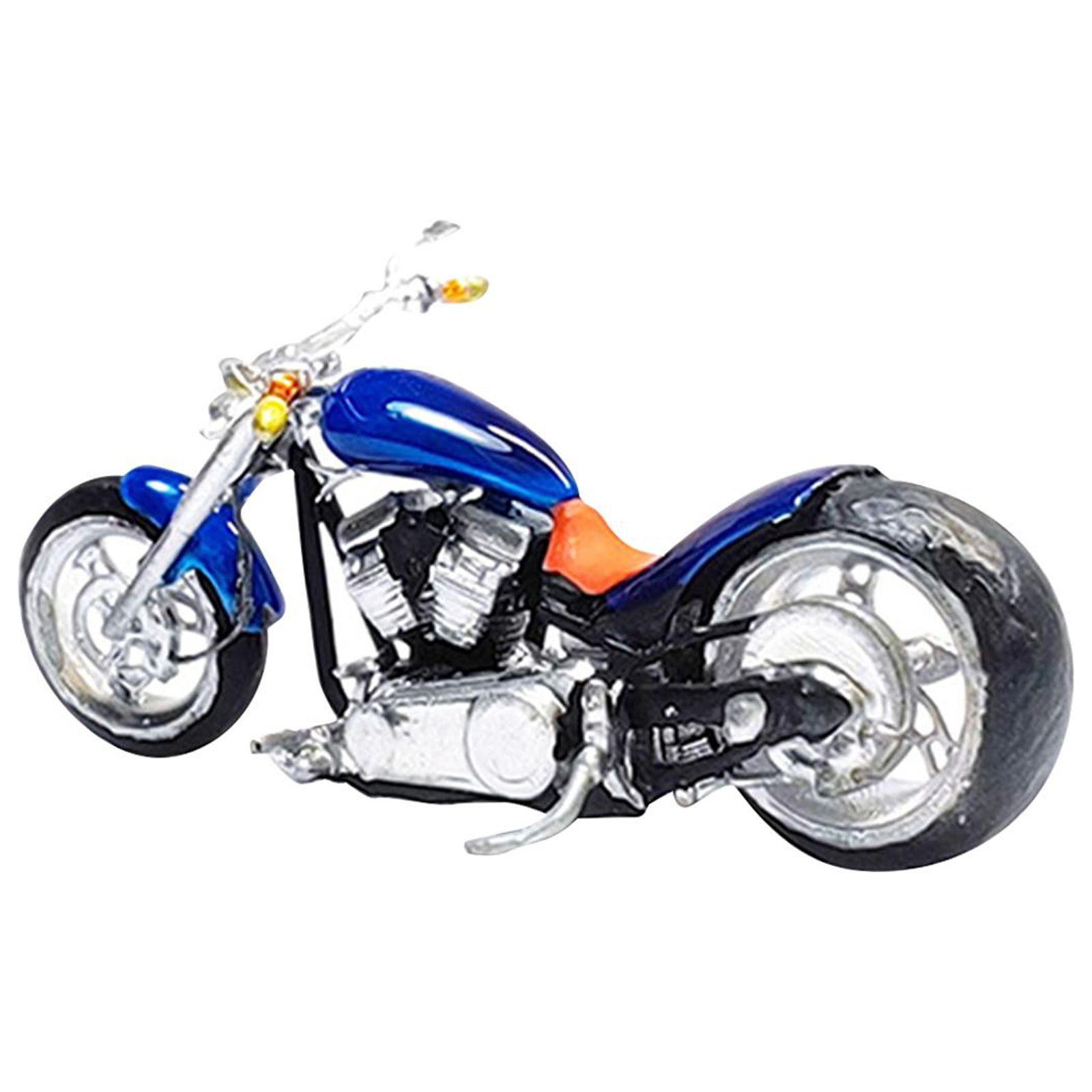 LeeQinersw 1/64 Miniature Motocycle Figurines Diorama Figurines for Railroad Scene Building Blue