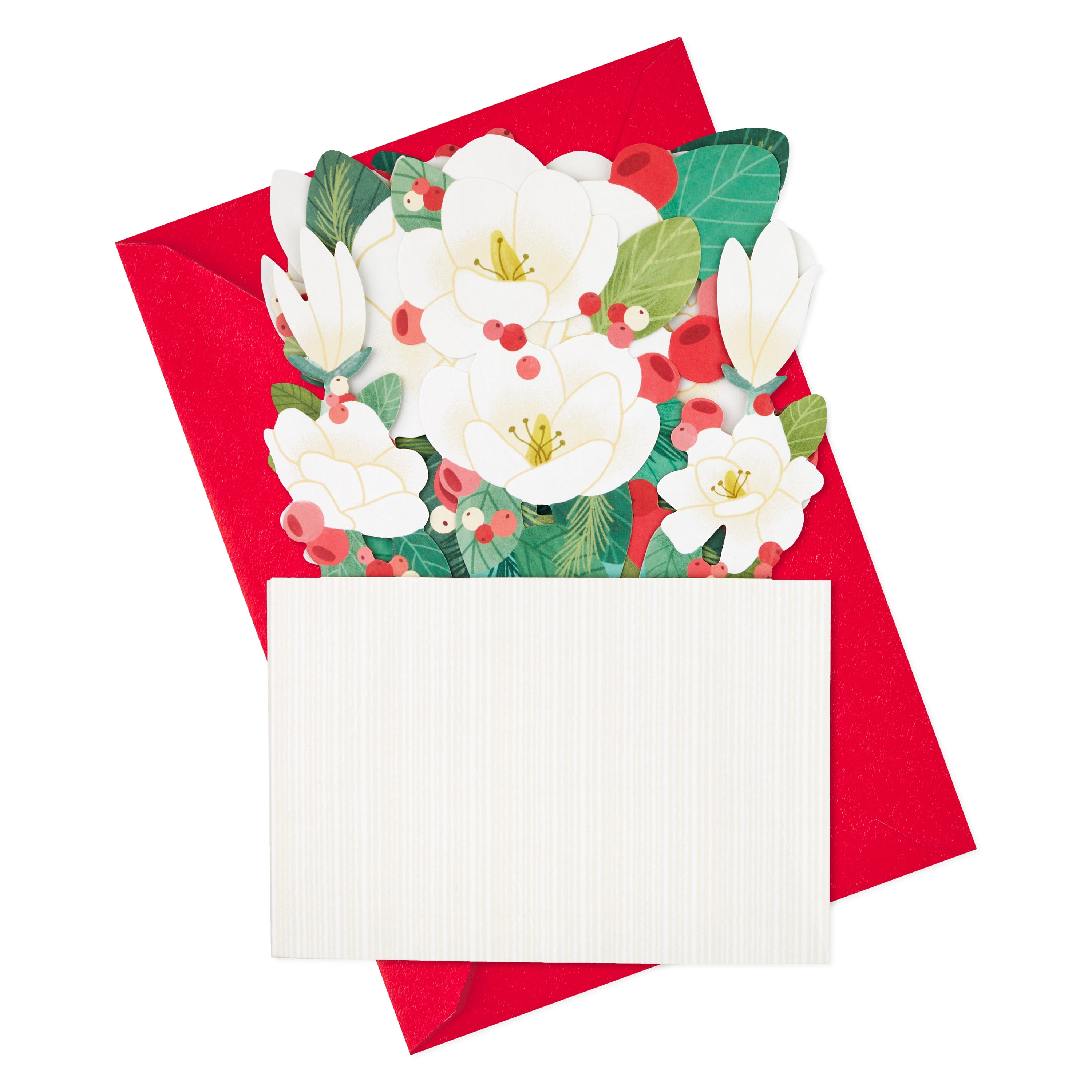 Hallmark Paper Wonder Plant Flower Magnolia Pop-Up Christmas Card