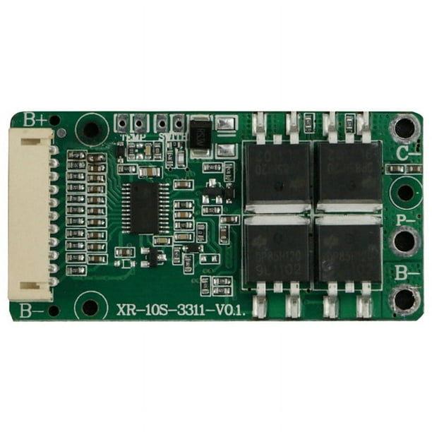 BMS 10S 36V 15A 18650 Li-Ion Placa de ProteccióN de Carga de BateríA de Litio PCB PCM Puerto ComúN para Carga de Bicicleta EléCtrica Escooter