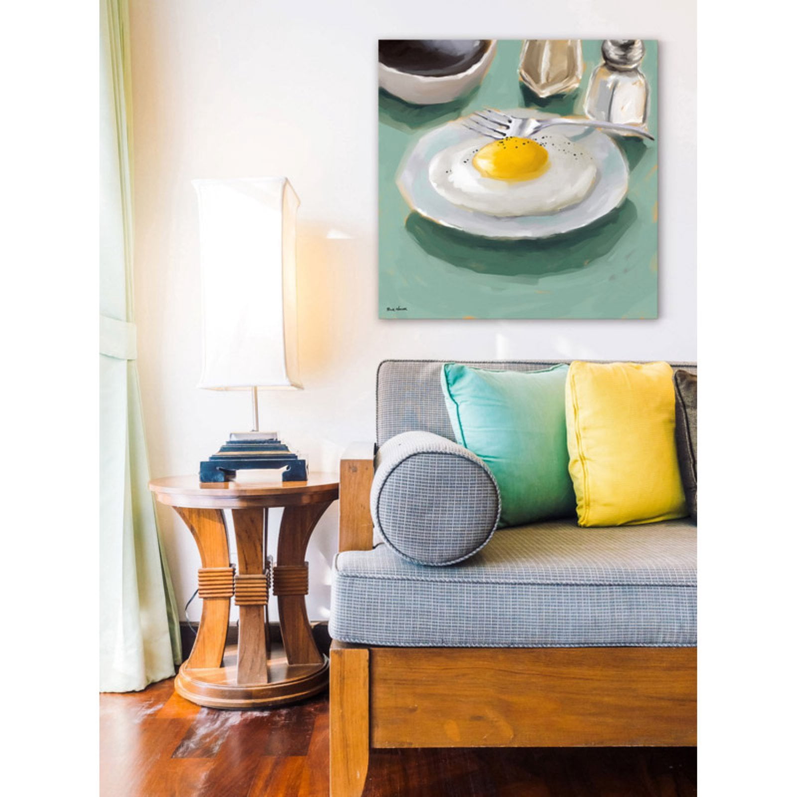 Marmont Hill "Fried Egg" by Rick Novak Painting Print on Wrapped Canvas