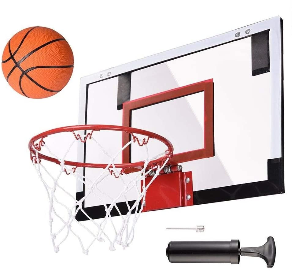Mini Basketball Hoop System w/Ball, Indoor Outdoor Home Office Wall