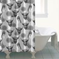 thumbnail image 4 of Gray Highland Cow Lemon Pattern Shower Curtain 84"x72" ,Bathroom Decorative Shower Curtains Set with 12 Hooks,Modern Waterproof Washable Shower Curtain, 4 of 6