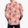 thumbnail image 6 of Wukai Strawberry Floral Men’s Polo Shirts,Quick-Dry Athletic Shirt,Classic Fit Shirts-X-Large, 6 of 8