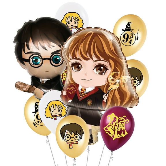 Cymylar Harry Foil Balloons, Black School of Magic, Children's Themed Birthday Party Decoration(10Pcs)