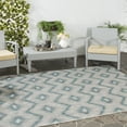 thumbnail image 2 of SAFAVIEH Courtyard Clark Chevron Indoor/Outdoor Area Rug, Grey/Blue, 6'7" x 9'6", 2 of 9