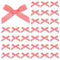 thumbnail image 1 of Uxcell 100-Pack Mini Lazo de Cinta Artesanal 1.6x1 Pulgada de Tela a Cuadros de Satén para Manualidades DIY Rojo Claro, 1 of 1