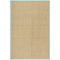 thumbnail image 3 of SAFAVIEH Natural Fiber Arbor Bordered Area Rug, Natural/Teal, 6' x 9', 3 of 9