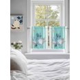 thumbnail image 3 of Summer Coastal 2 Panel Kitchen Curtains for Small Windows, Watercolor Shells Coral Starfish Ocean Blue Bathroom Tier Curtain, Short Window Treatment for Bedroom/Living Room 55"x24", 3 of 6