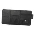 thumbnail image 1 of Organizador de parasol de coche, accesorios de interior de coche, bolsa de parasol, soporte de gafas multifuncional para tarjetas de gafas, bolígrafos Negro sin cremallera. shamjiam Organizador de parasol, 1 of 8