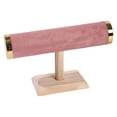 thumbnail image 1 of Escritorio de soporte de pantalla de pulsera de joyas con soporte de con base de madera Organizador de joyería de joyería de estante de almacenamiento Rosa, 1 of 8
