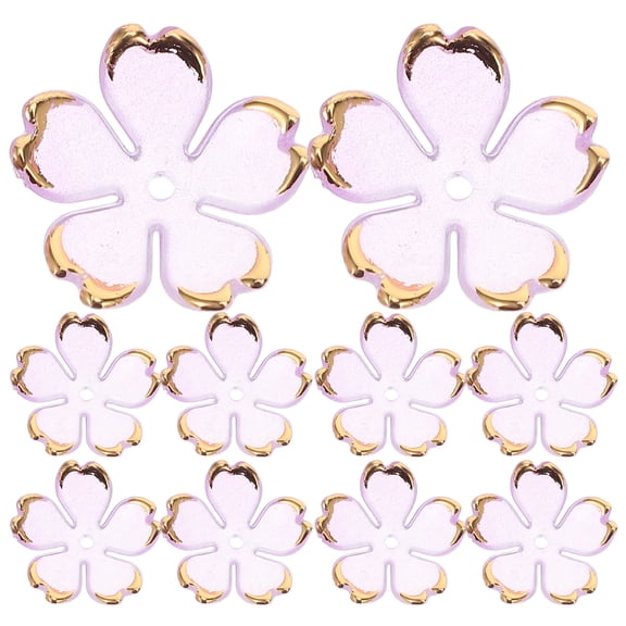 AURARMLET 100Pcs Acrylic Cherry Blossom Bead Caps Assorted Colors Floral Spacer Beads for Jewelry Making and Crafts