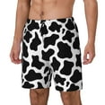thumbnail image 2 of Haiem Cow Print Black White Men'S Quick-Dry Swim Trunks: Comfortable Beach Shorts With Mesh Lining And Pockets - Ideal For Swimming And Sunbathing Large, 2 of 9