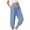 Blue, variant on vigerkar Capri Pants for Women Casual Capris Summer Loose High Waist Wide Leg Yoga Pant with Pocket Lounge Wear (White, M)