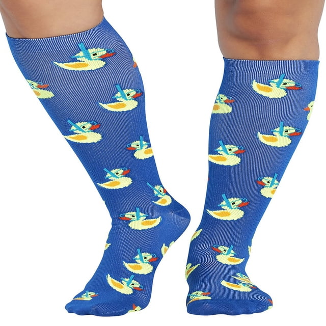 Printsupport Women 12 mmHg Support Socks Regular Pineapple Toss