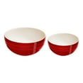 thumbnail image 1 of STAUB Ceramique 2 Piece Ceramic Large Mixing Bowl Set, Cherry, 1 of 7