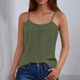 thumbnail image 2 of Top sin tirantes holgado con tirantes de seda helada de color liso y espalda arrugada para mujer - Poliéster suave, transpirable y ligero, tallas S-XXL, perfecto para primavera/verano, 2 of 5