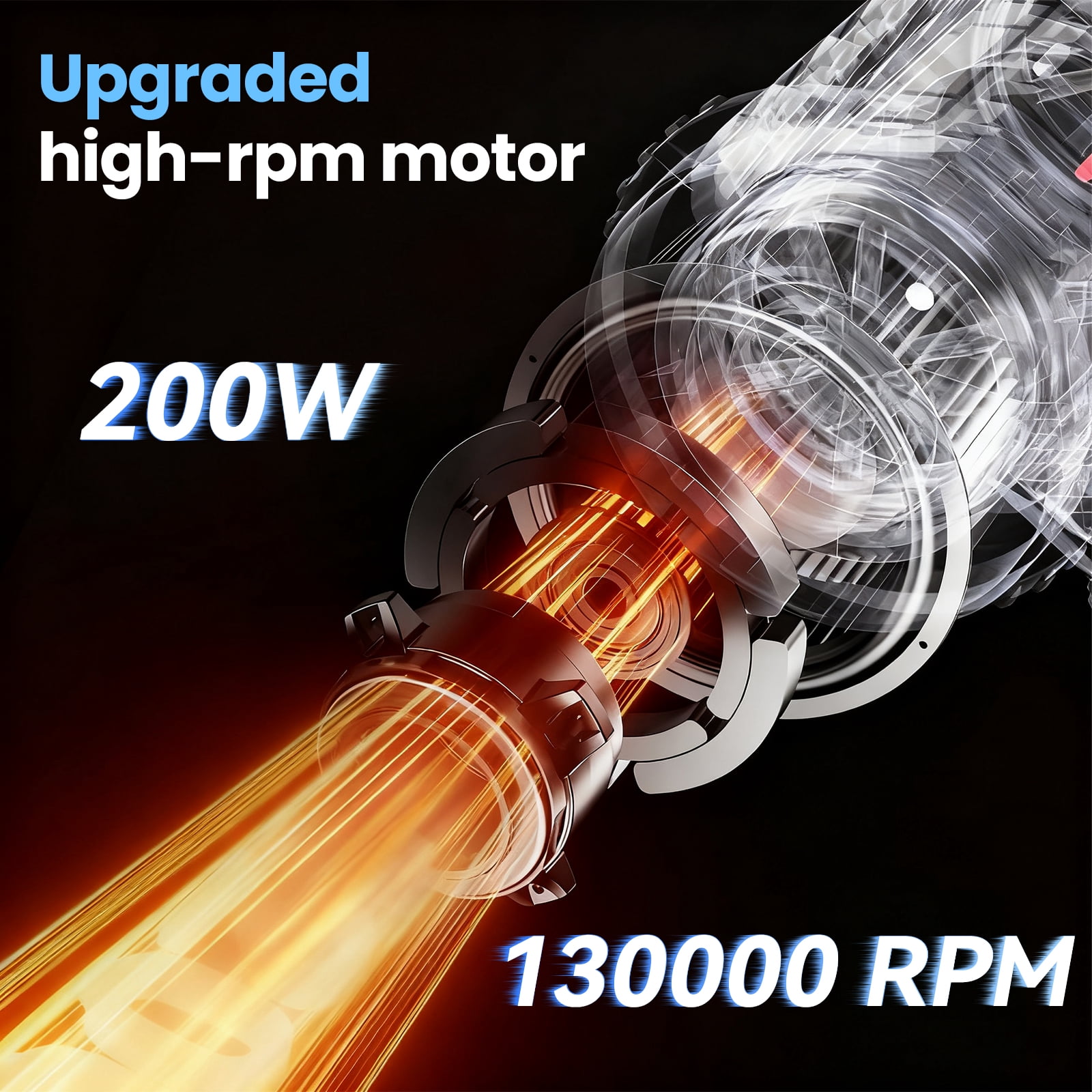 Aship Car Vacuum Blower 2-in-1, Brushless Handheld Vacuum, Rechargeable Battery Powered & Portable for Car Bikes Balls Home Office