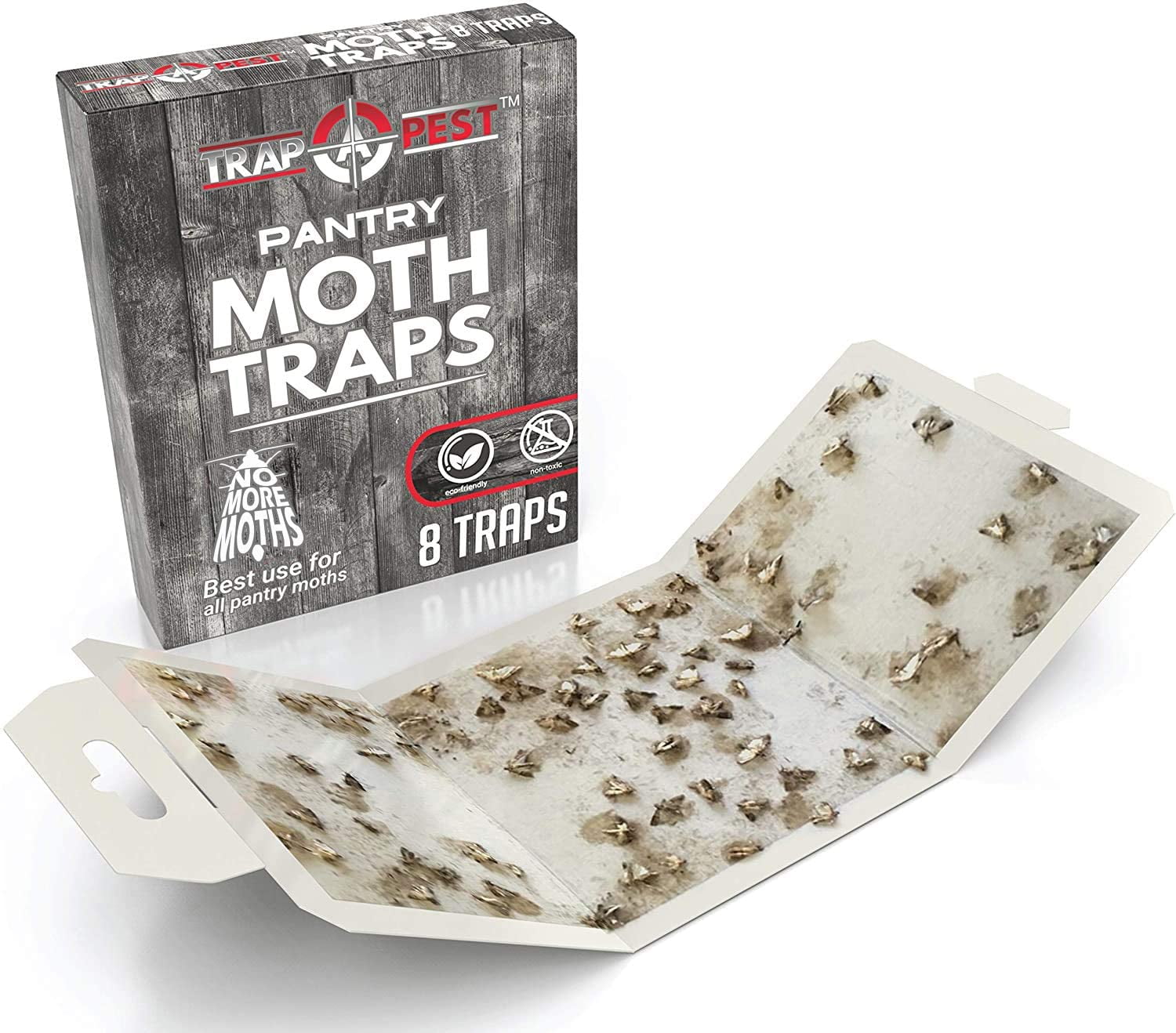 4 PC Pantry Moth Glue Traps Sticky Boards Catch Food Moths Infestation Cupboard