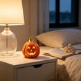 thumbnail image 4 of Sahpxhe Ceramic Pumpkin LED Night Light with Hollow Face for Halloween Fall Tabletop Decor, 4 of 4