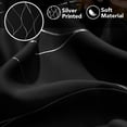 thumbnail image 4 of Deconovo Black Grommet Blackout Curtains, 42x84 inch, Set of 2，Silver Wave Foil Print for Bedroom, 4 of 7
