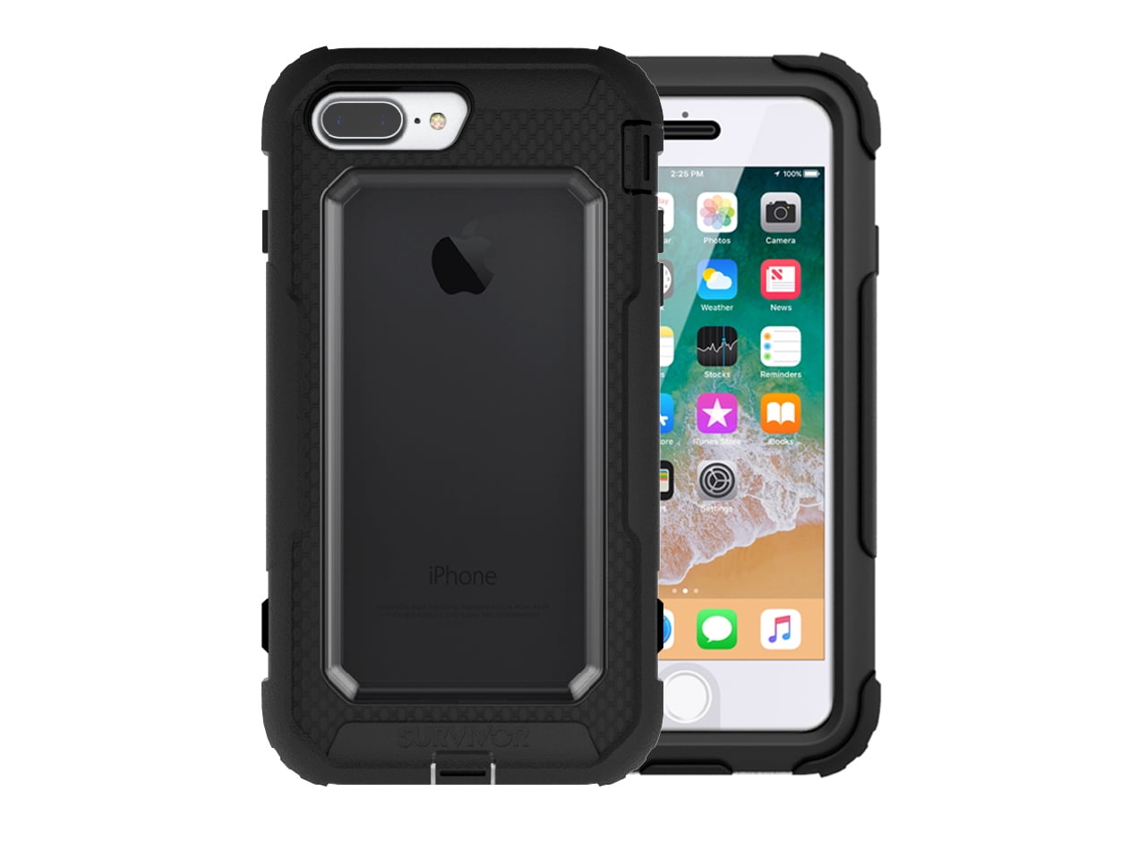 Griffin, iPhone 8 Plus Rugged Case, Survivor All-Terrain with Belt Clip ...