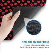 Rateoe Sexy Red Lips Kiss Print Mouse Pad - Extended Large Gaming Mousepad,Non-Slip Stitched Edge,16x29.5 Inch