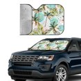 thumbnail image 2 of Yiaed Watercolor Palm Tree Print Car Windshield Sunshade Front Auto Car Front Window Sun Shade Foldable Sun Visor Shield Cover Auto Accessories for Sedan SUV Truck-Small, 2 of 5