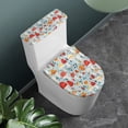 thumbnail image 3 of HELLHERO Polyester Fabric Toilet Bowl Cover & Stretch Fit Toilet Seat Lid Cover Set & Soft for Toilet Elastic Bottom, 3 of 8