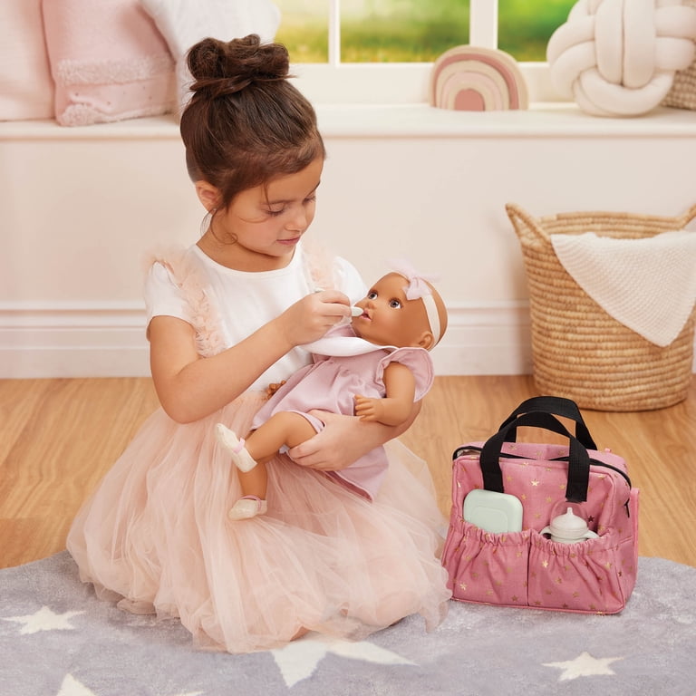 Lullababy Baby Doll Diaper Bag Set, Pink, 7 Pieces photo 6