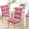 thumbnail image 5 of ZHANZZK Colful Lines Stretch Chair Cover Protector Seat Slipcover for Dining Room Hotel Wedding Party Set of 6, 5 of 6