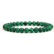 thumbnail image 1 of Pulsera de piedra de malaquita verde natural, cuentas redondas hechas a mano de 4, 6, 8 y 10 mm, 1 of 5