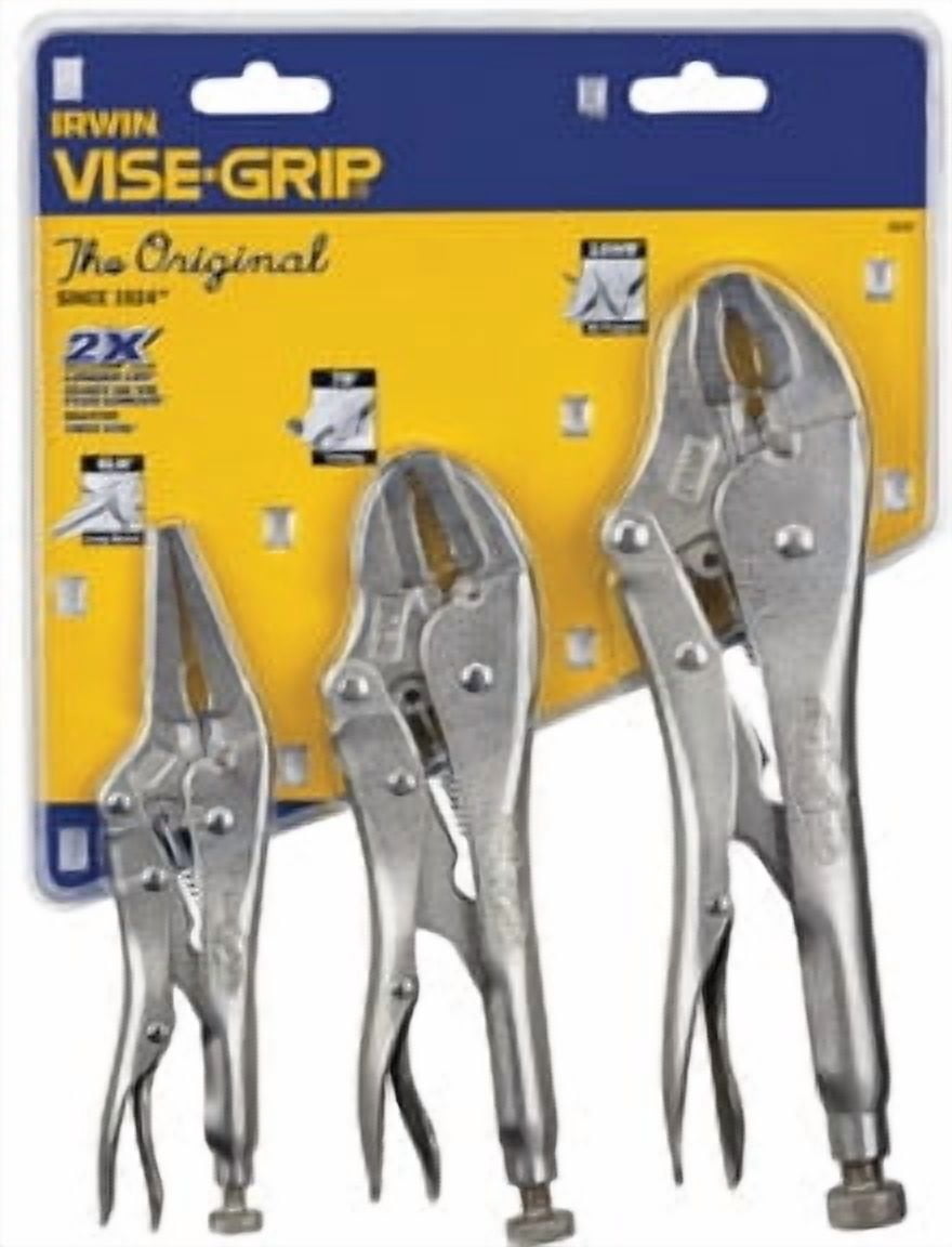 Irwin/Hanson 323S Vise-Grip 3pc Locking Pliers Set (10WR, 7R & 6LN)