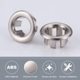 thumbnail image 3 of GHSDFBB 6 Pack Sink Overflow Ring Brushed Nickel Bathroom Kitchen Sink Basin Trim Overflow Cover Hole Insert Cap, 3 of 7