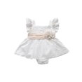 thumbnail image 2 of Kmbangi Baby Girl?s Solid Color Flower Skirt Hem Lace Sleeveless Romper, 2 of 10