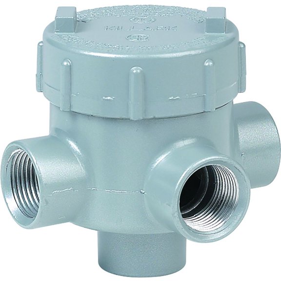 Killark GEMTA-1, 1/2"" Hub, Aluminum, Round, T-Style, Conduit Outlet Body, 1 pc