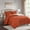 Burnt Orange, variant on 3pc Down Alternative Comforter Set - All Season Reversible Comforter with Sham - Quilted Duvet Insert with Corner Tabs - Box Stitched - Super Soft, Fluffy (Twin/Twin XL, Purple)