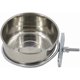 thumbnail image 3 of Pet Food Water Bowl With Clamp Holder Stainless Steel Coop Cup Hanging Feeder For Dog Bird Parrot Cat Rabbit, 3 of 4