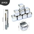 thumbnail image 5 of Premium Whiskey Stones Gift Set 8-Piece Stainless Steel Whiskey Rocks Including Tong, Storage Tray, and Gift Box - Reusable Whisky Metal Ice Cubes Ideal Gift for Men, 5 of 6